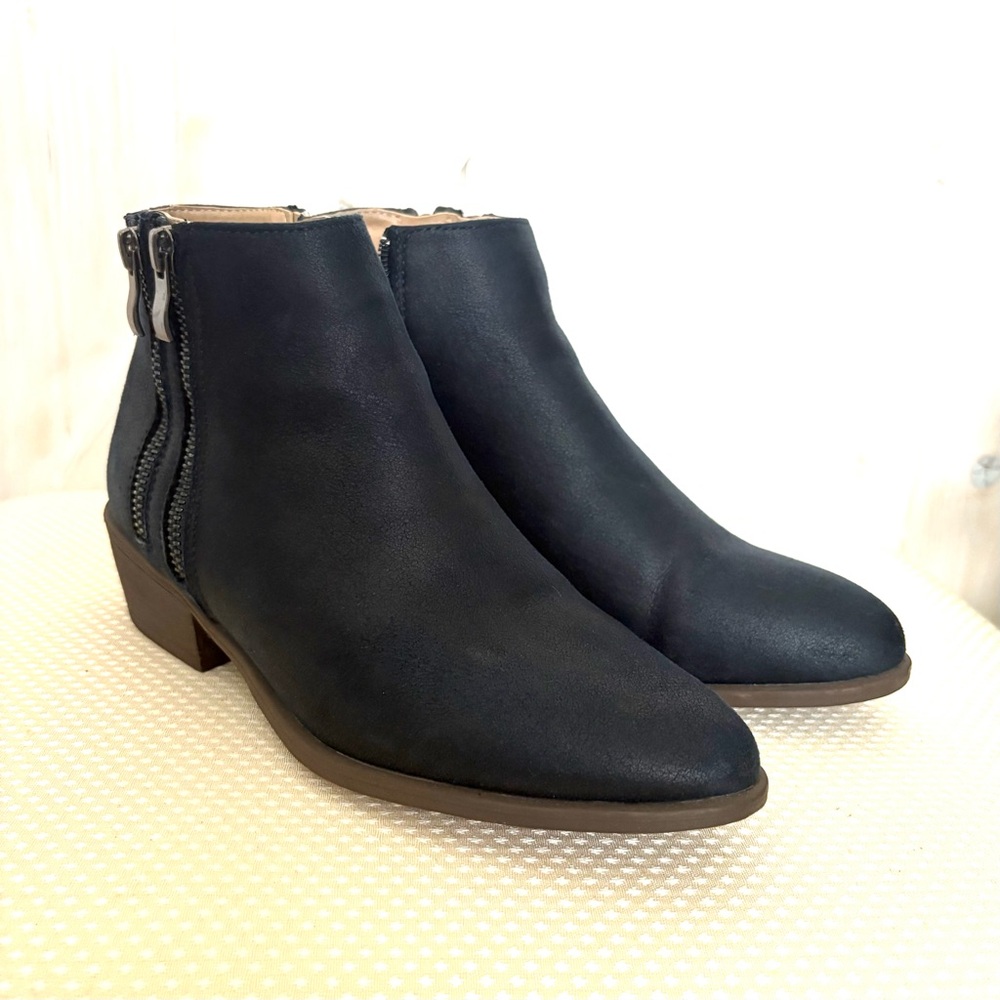 Navy Blue Ankle Boots